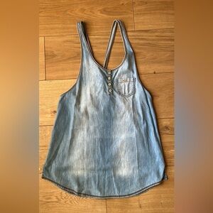 Mango Sleeveless Denim Mini Dress